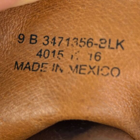 Frye Meghan Ankle Boots Black Suede Booties Cutout Strap w/ Buckle Heeled sz 9 - Picture 10 of 12